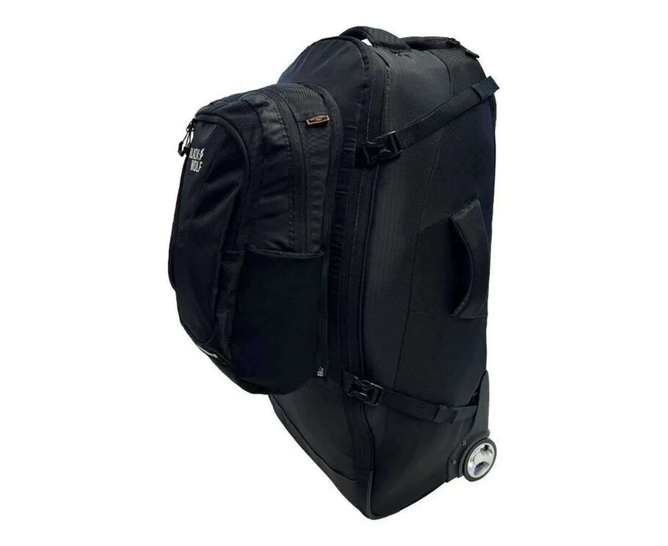 Black Wolf - 85L ( 20L) Grand Tour II wheel bag with backpack straps - Deep Well