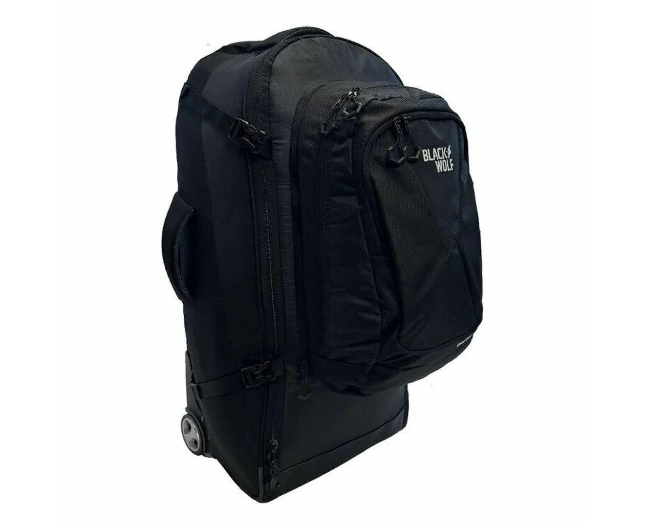 Black Wolf - 85L ( 20L) Grand Tour II wheel bag with backpack straps - Deep Well