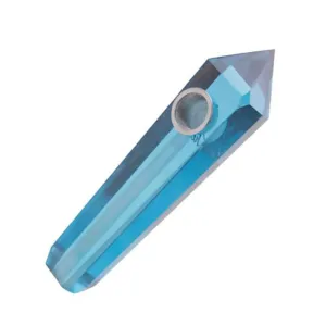 Blue Crystal Quartz Pipe