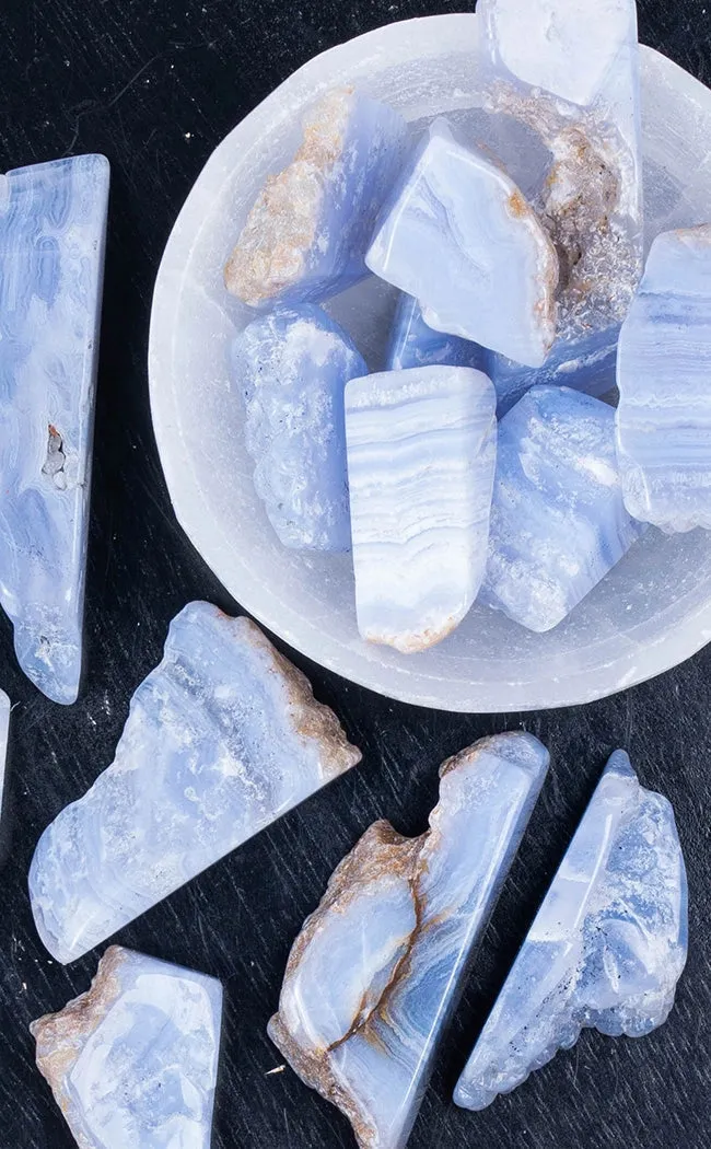 Blue Lace Agate Polished Roughs