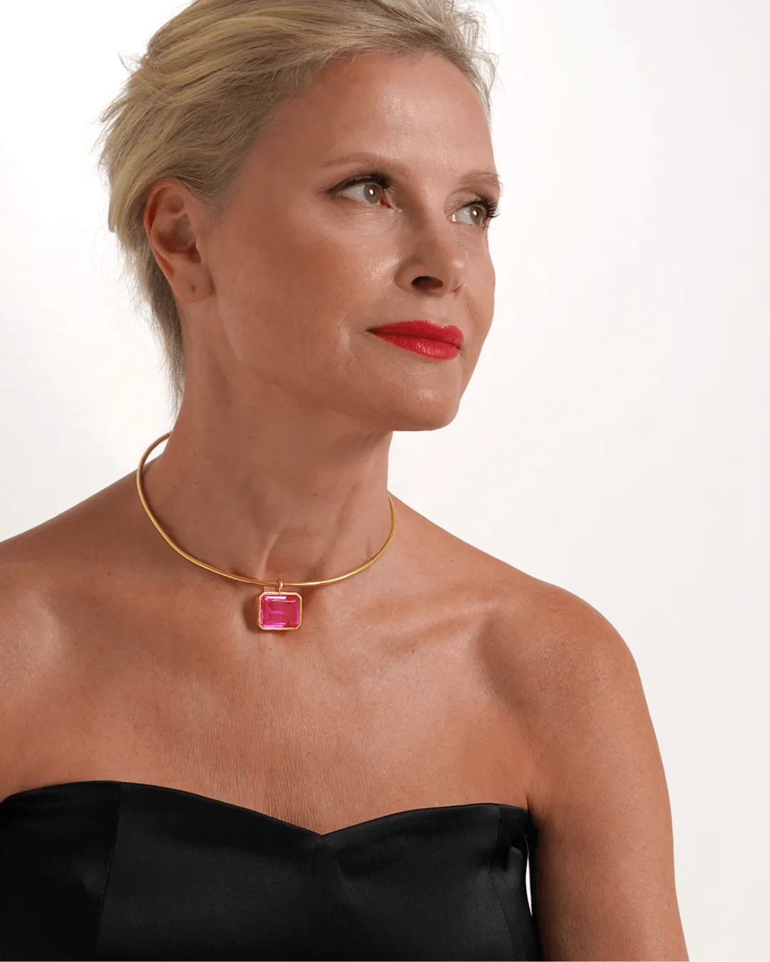 Bolein Hot Pink Choker Necklace