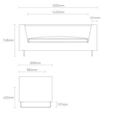 Bonnie Studio Leather Sofa