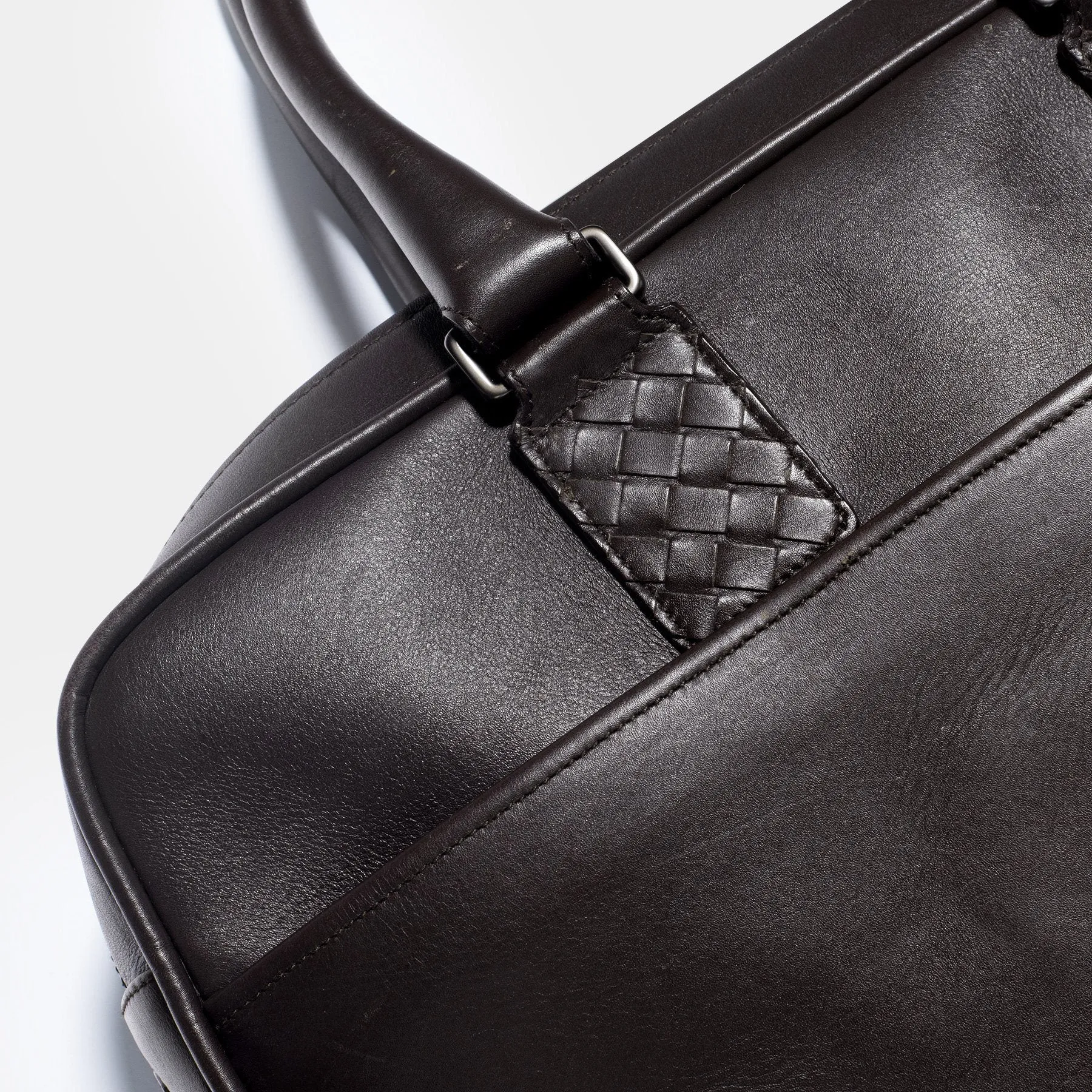 BOTTEGA VENETA BROWN INTRECCIATO BRIEFCASE