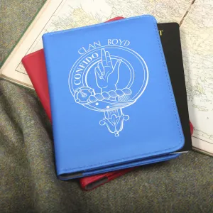 Boyd Clan Crest Leather Passport Cover