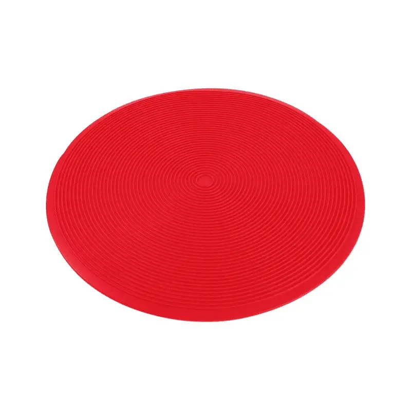 BPA Free Round Microwave Safe Non Stick Silicone Baking Mat in Red x 2