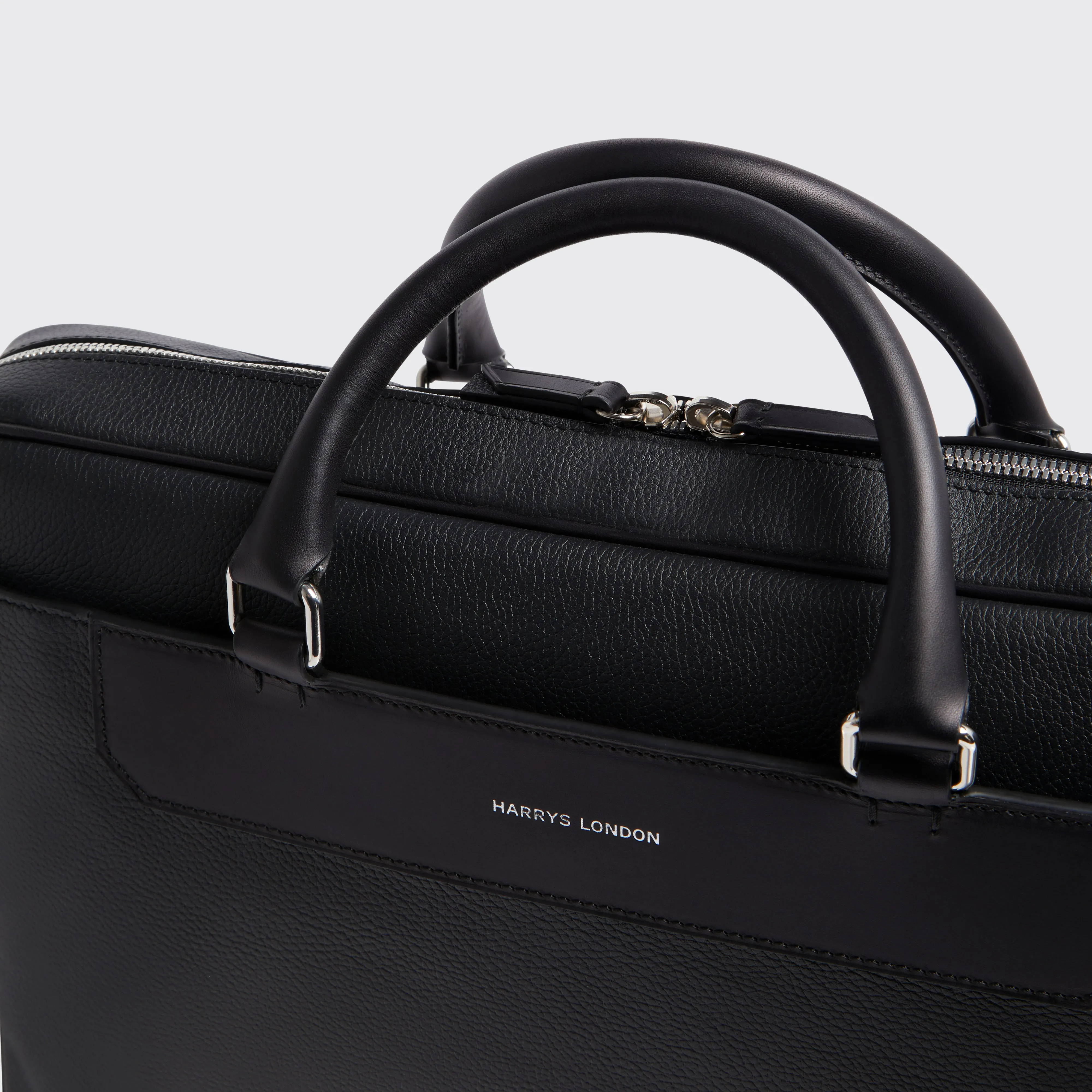 Briefcase Grained Leather Black