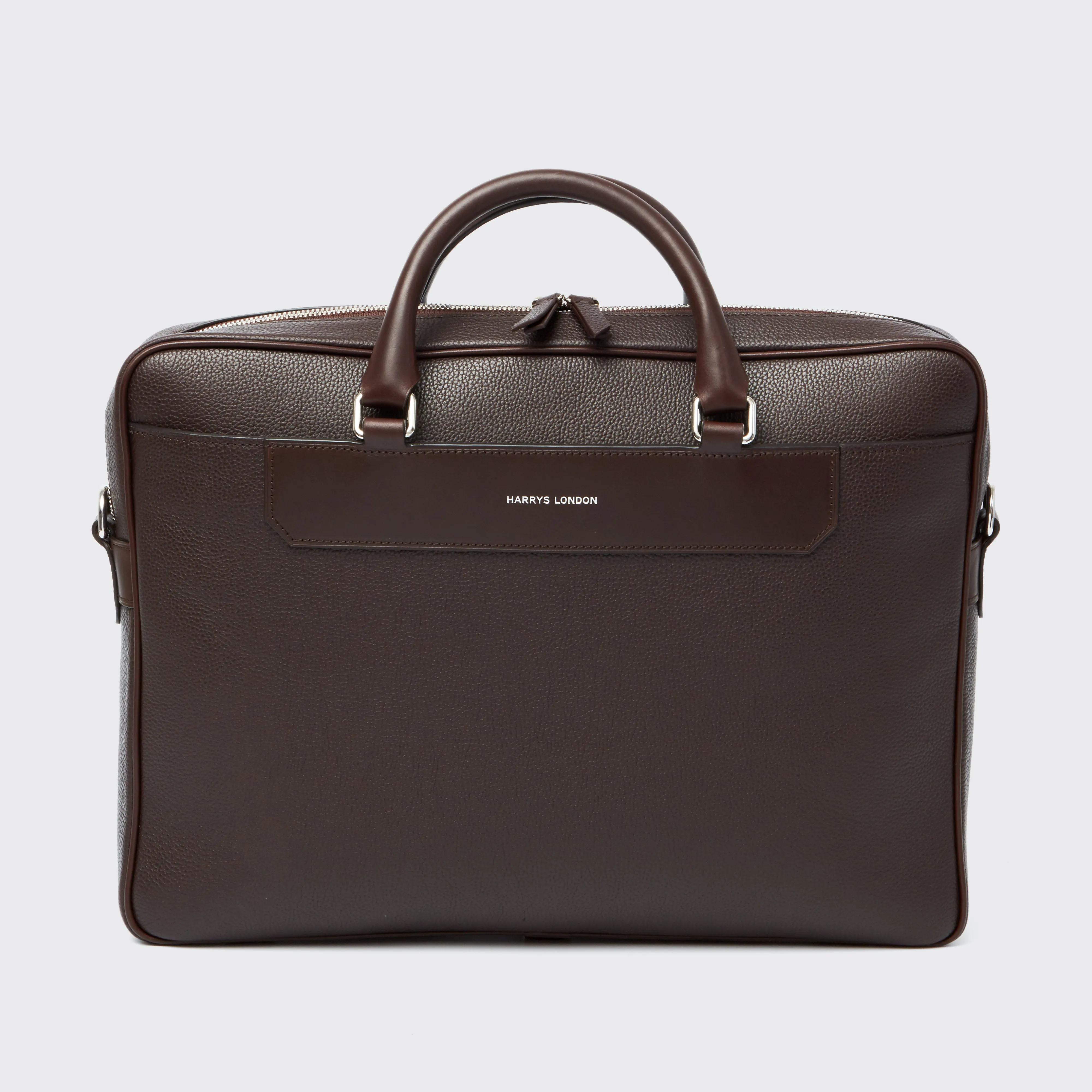 Briefcase Grained Leather Chocolate