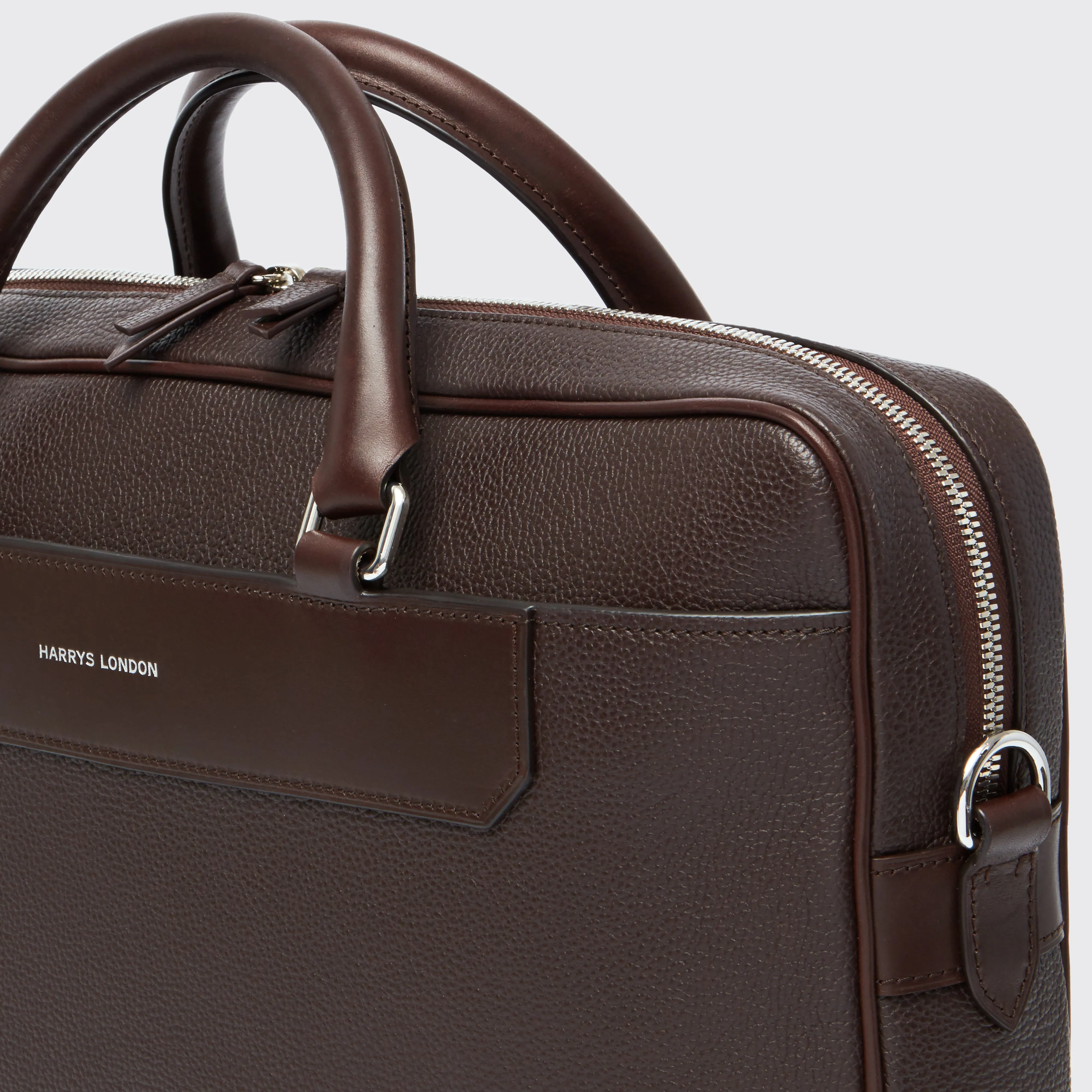 Briefcase Grained Leather Chocolate