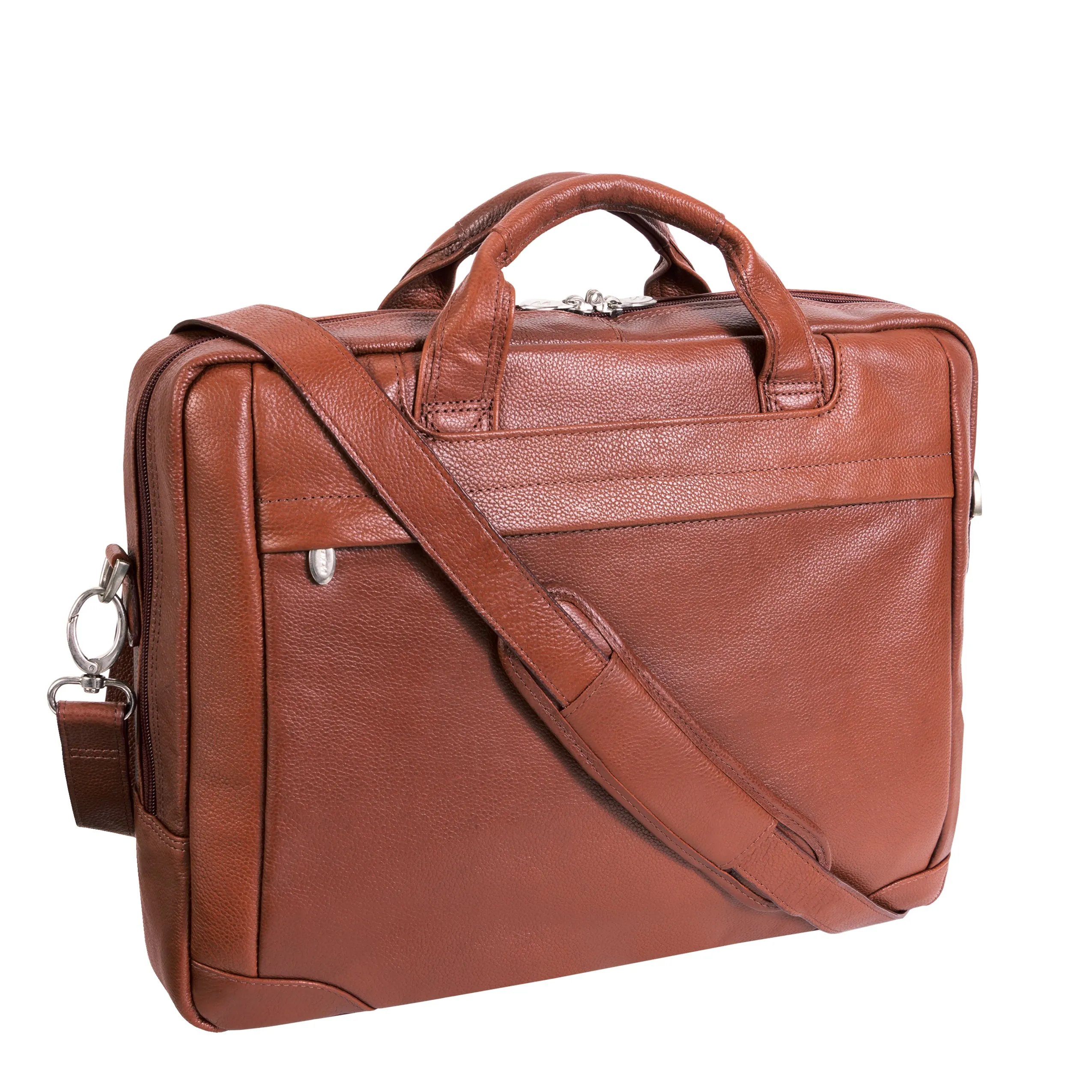 BRONZEVILLE | 15" Medium Leather Laptop & Tablet Briefcase