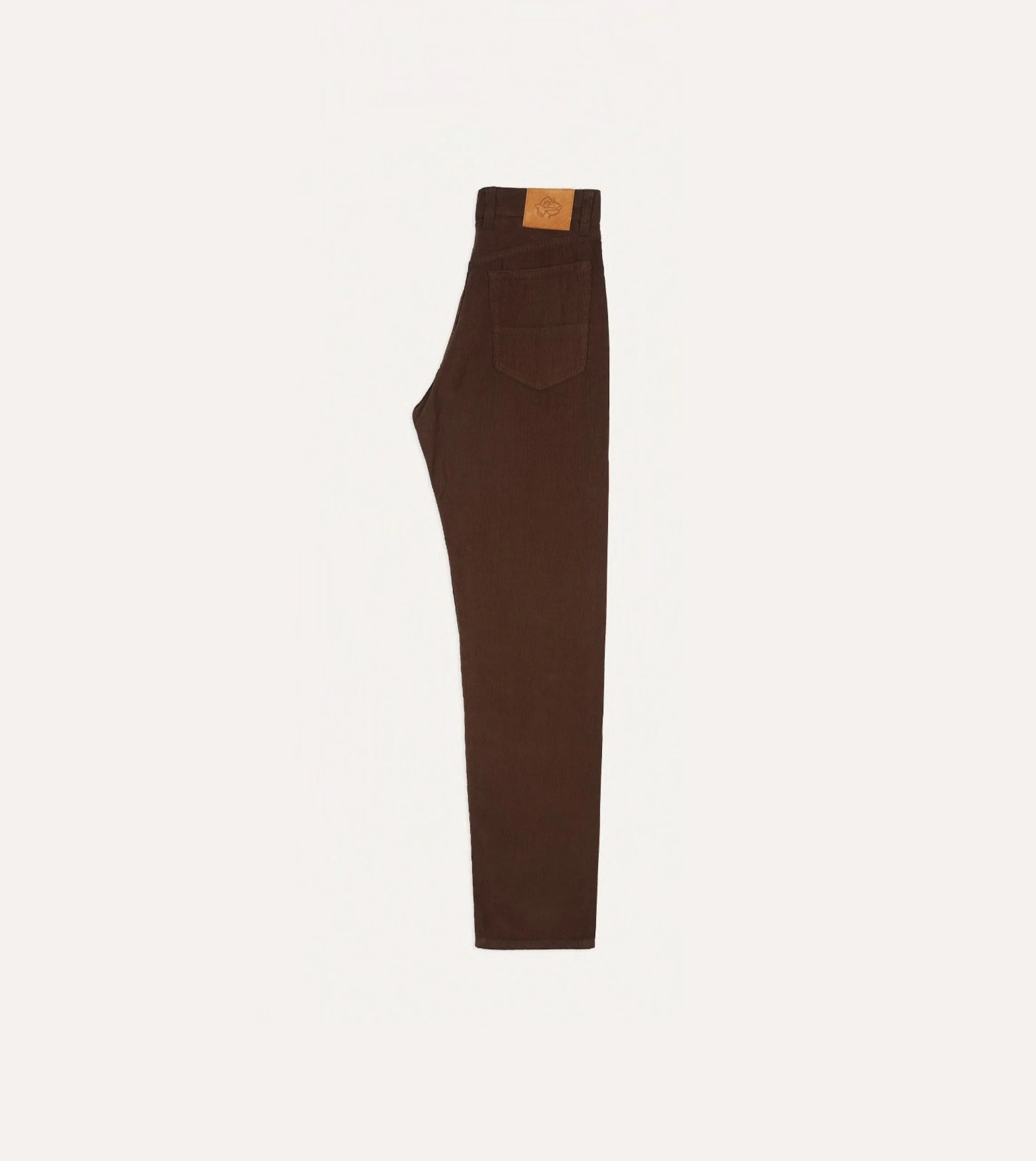 Brown Japanese Selvedge Needlecord Five-Pocket Trousers