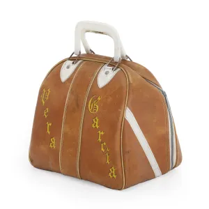 Brown Leather Bowling Bag