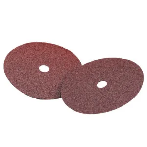 Carborundum Carbo White Fiber Disc, Aluminum Oxide, 5 in Dia., 50 Grit, 77696000140