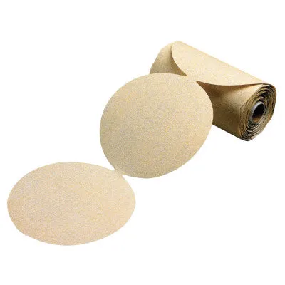 Carborundum Gold Aluminum Oxide Dri-Lube Paper Discs, 6 in Dia., P80 Grit, 05539520134