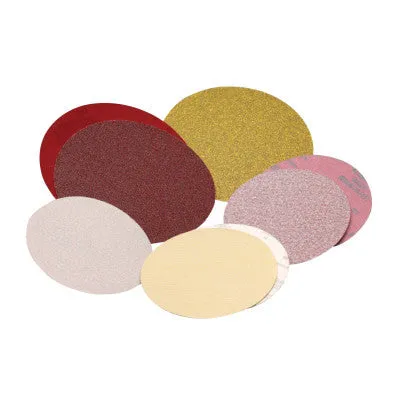 Carborundum Premier Red Zirconia Resin Paper Discs, Aluminum Oxide, 6 in, 80 Grit, Grip On, 05539521315