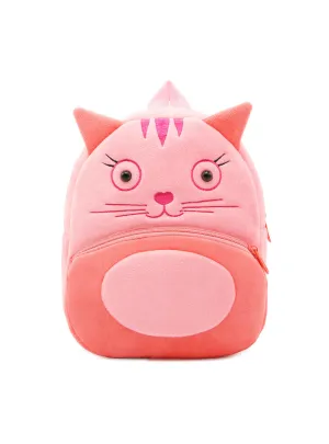 Cartoon Plush Children Backpacks Pink Cat