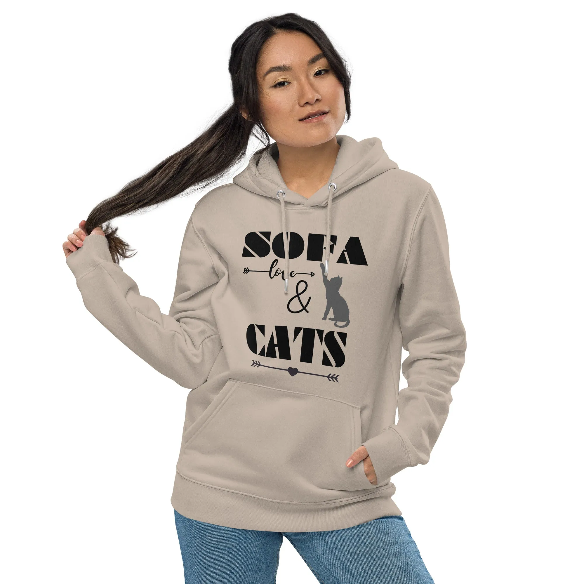 Cats & Sofa, unisex eco hoodie