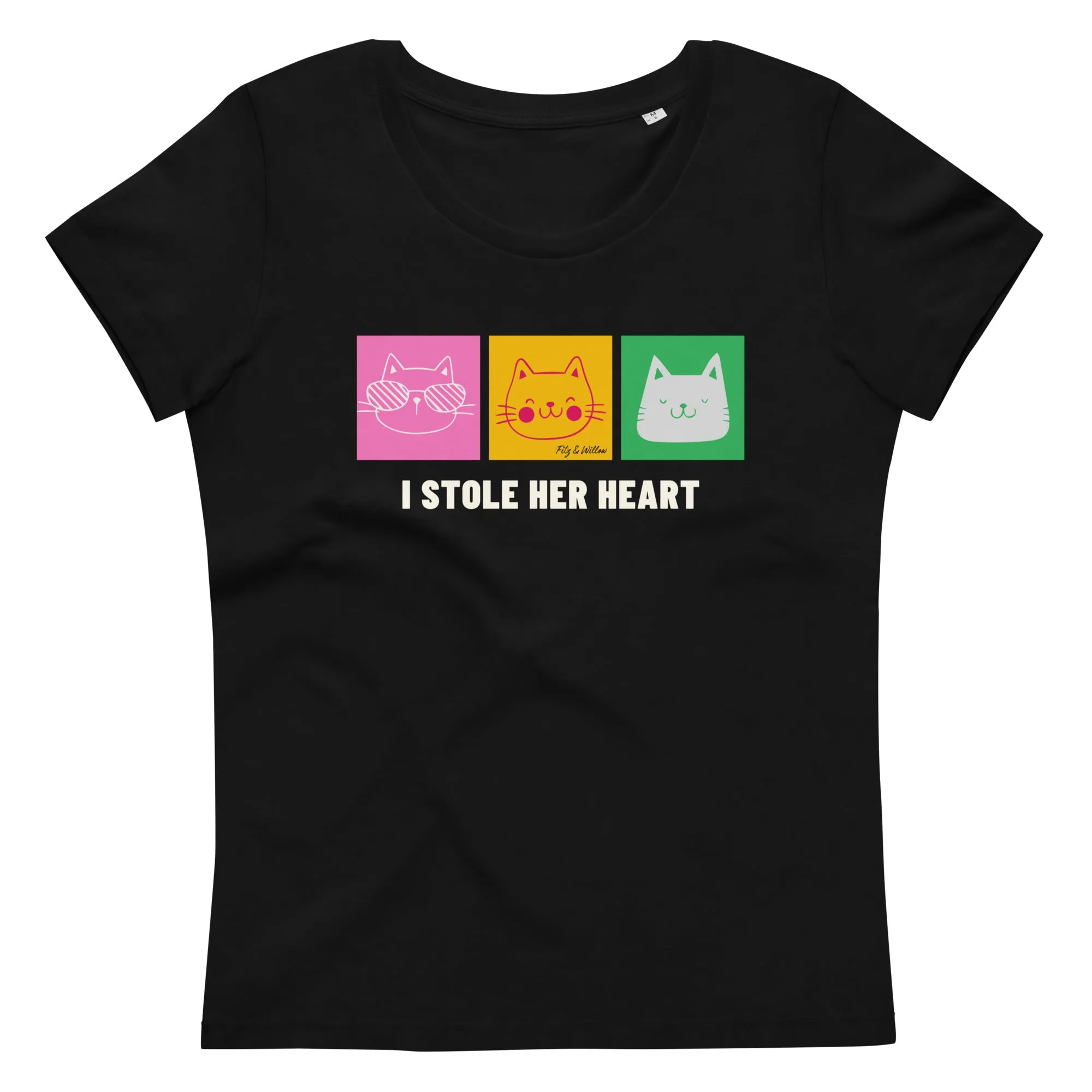 Cat’s Heart, Women's fitted sustainable tee