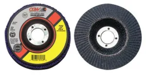 CGW Abrasives Flap Discs, Z-Stainless, Regular, 7", 40 Grit, 7/8 Arbor, 8,600 rpm, T27, 31032