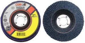 CGW Abrasives Prem Z3 Reg T27 Flap Disc, 4", 120 Grit, 5/8 Arbor, 15,300 rpm, 42106