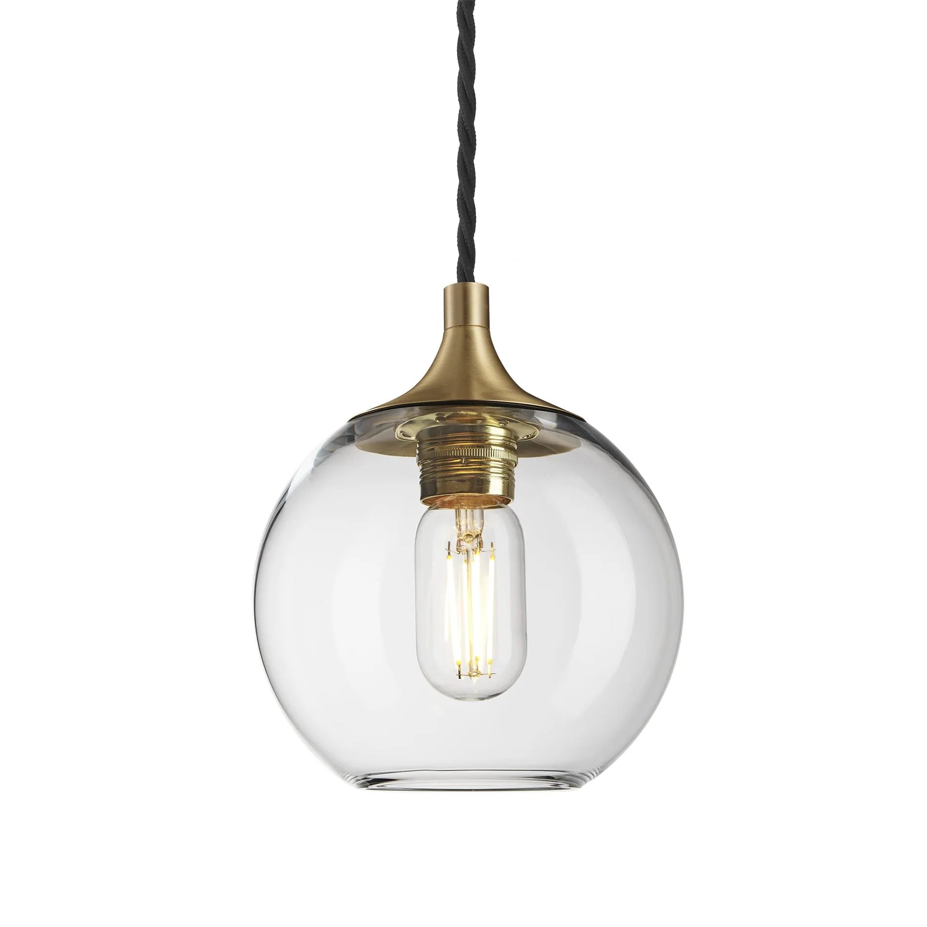 Chelsea Glass Globe Pendant - 7 Inch - Clear