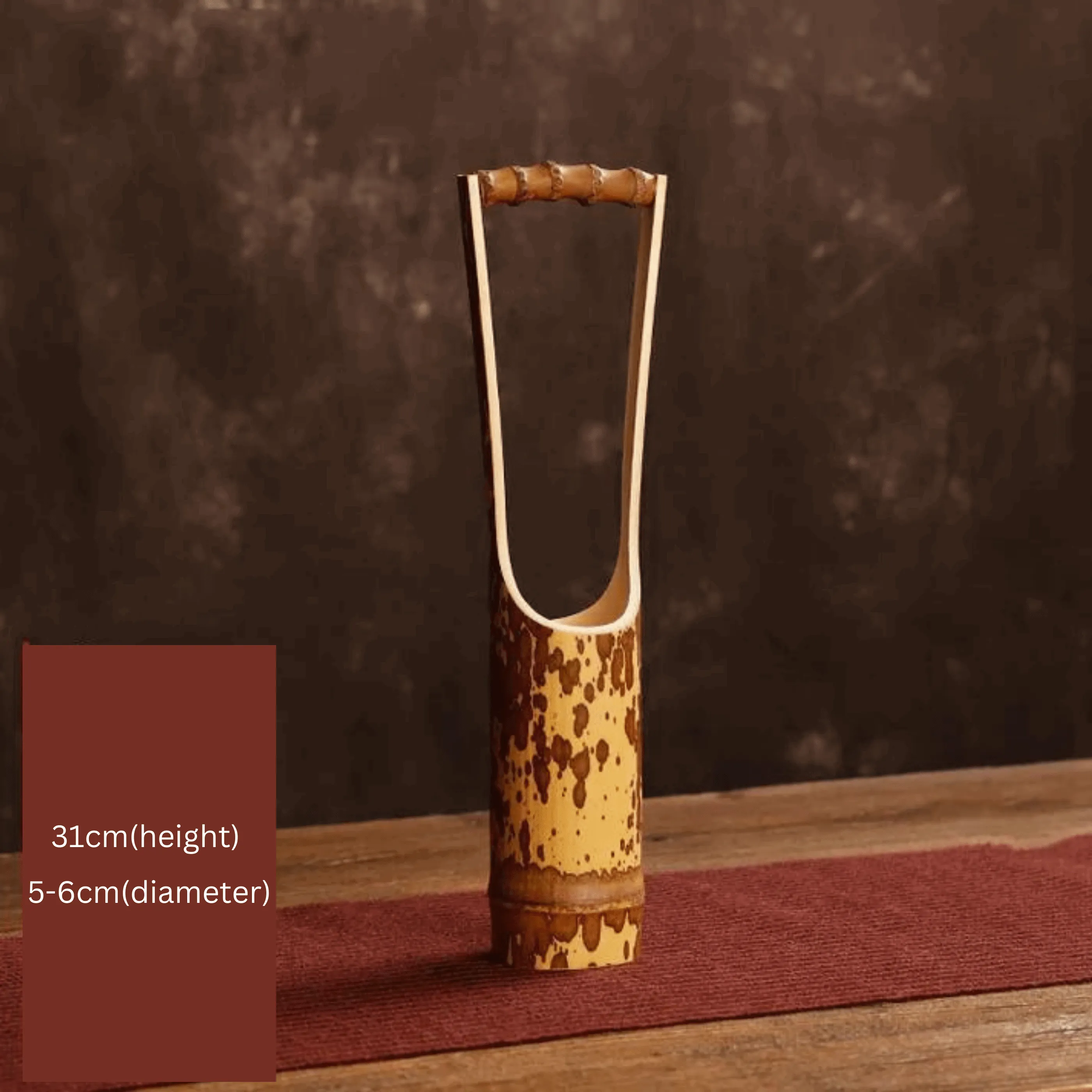 Chic Bamboo Tabletop Vase - Natural Home Decor