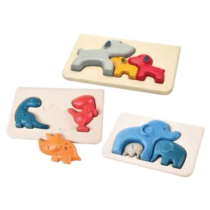 Chunky Animal Puzzle Set | Eco-Friendly, Multi-Purpose Learning Toy