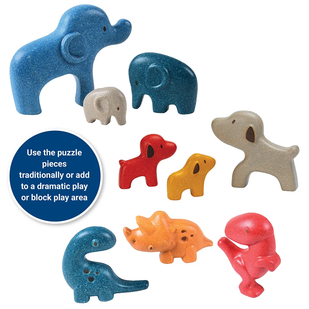 Chunky Animal Puzzle Set | Eco-Friendly, Multi-Purpose Learning Toy