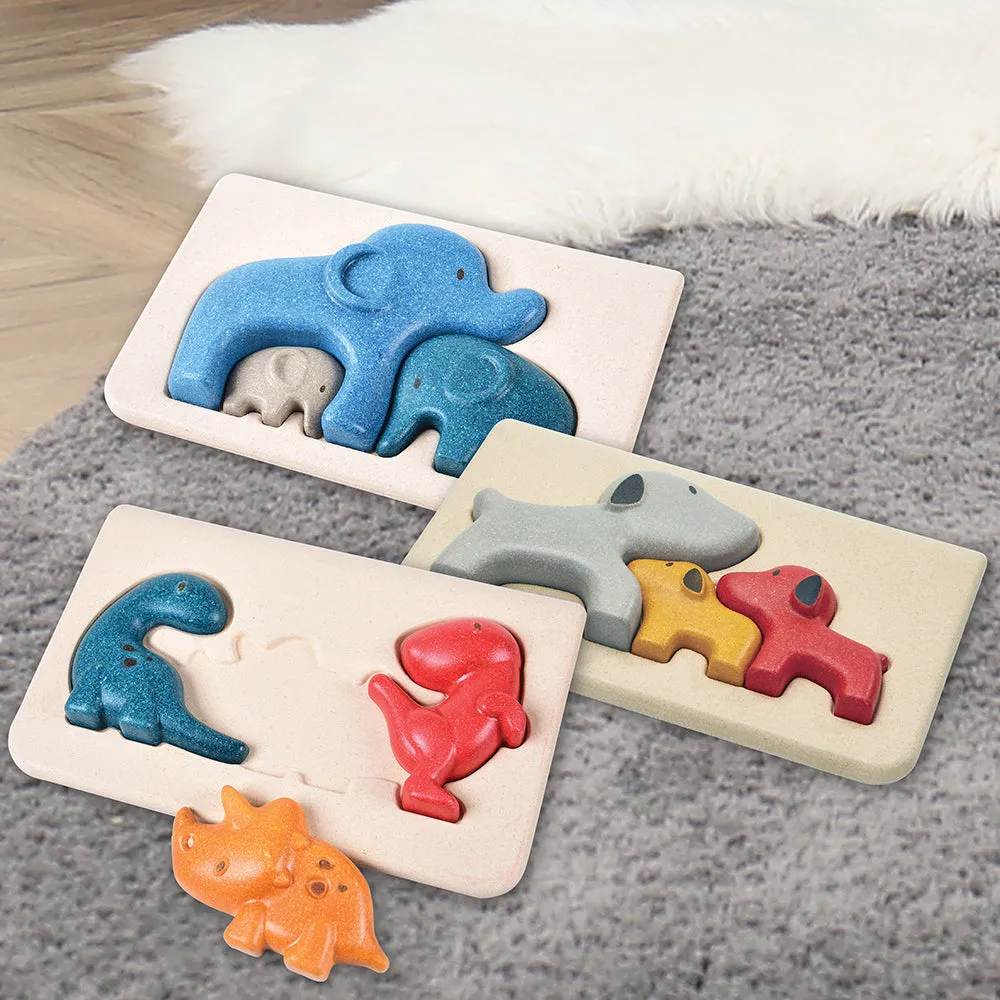 Chunky Animal Puzzle Set | Eco-Friendly, Multi-Purpose Learning Toy