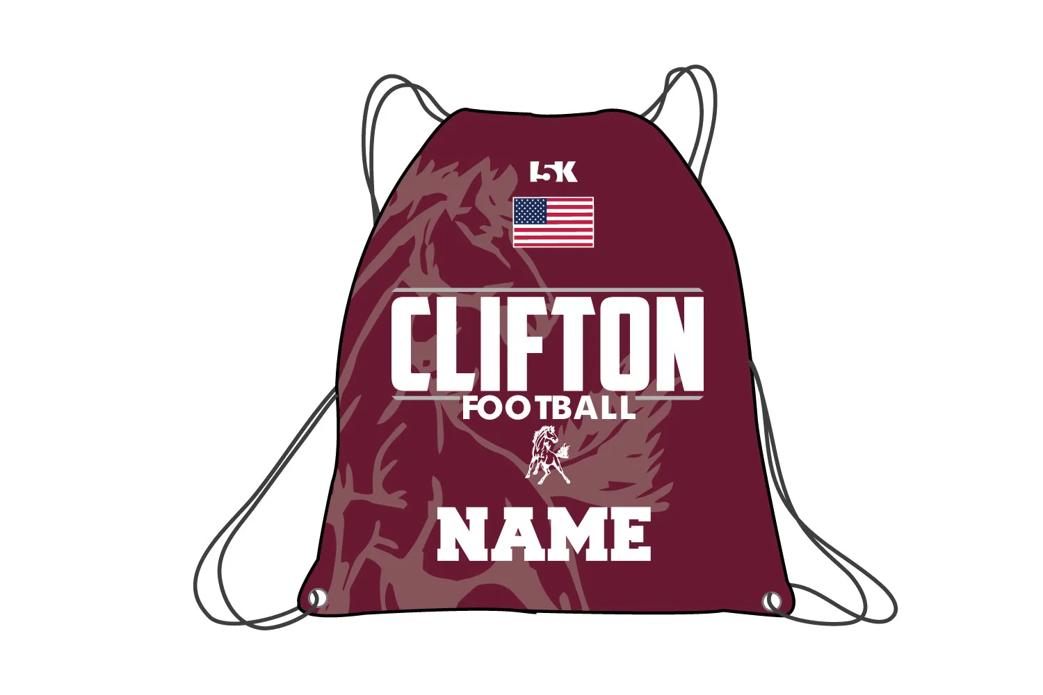 Cifton Football Sublimated Drawstring Bag