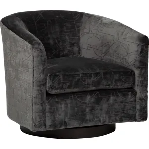 Coltrane Swivel Chair, Atlanta Flannel