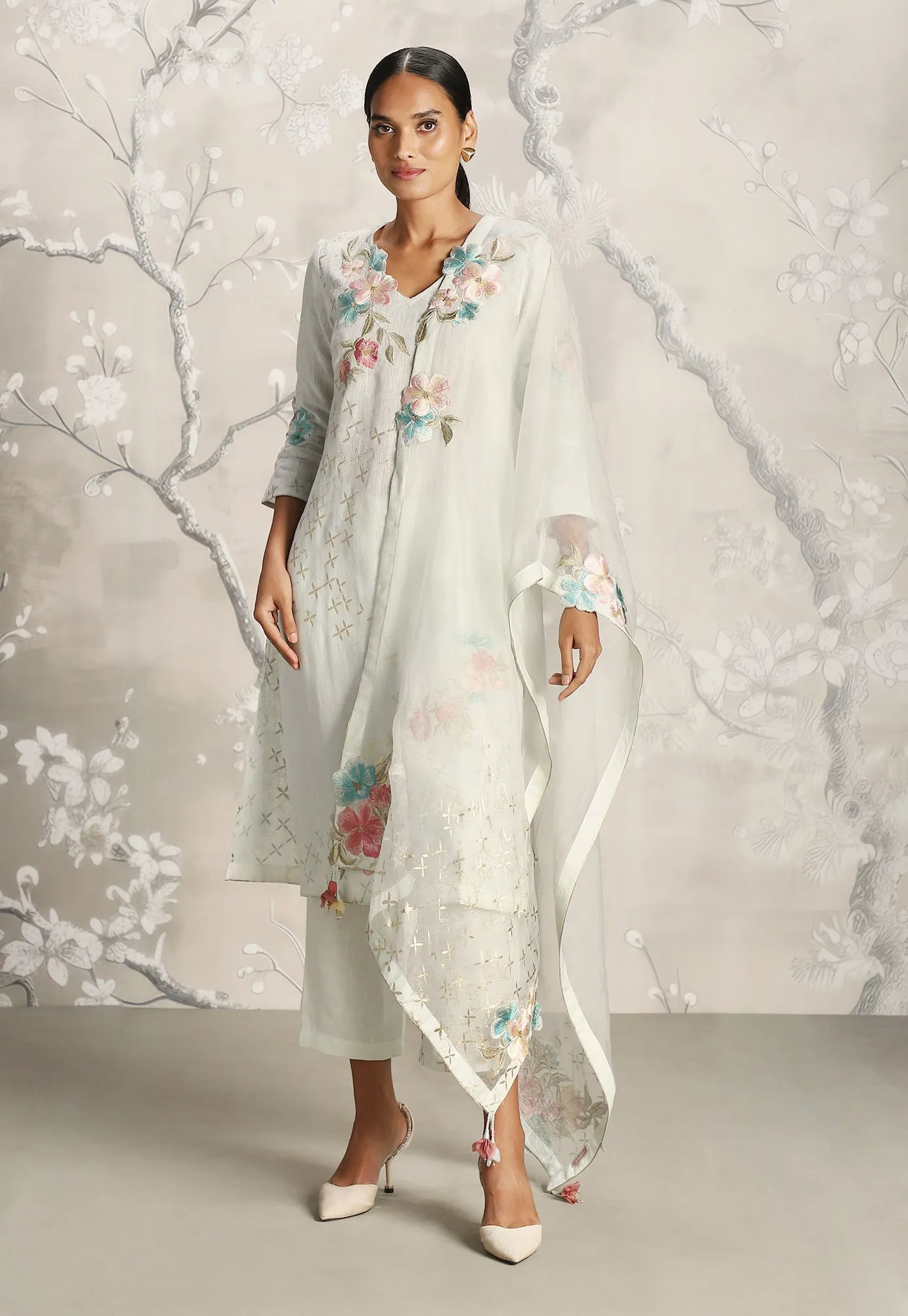 Corsage Kurta Set