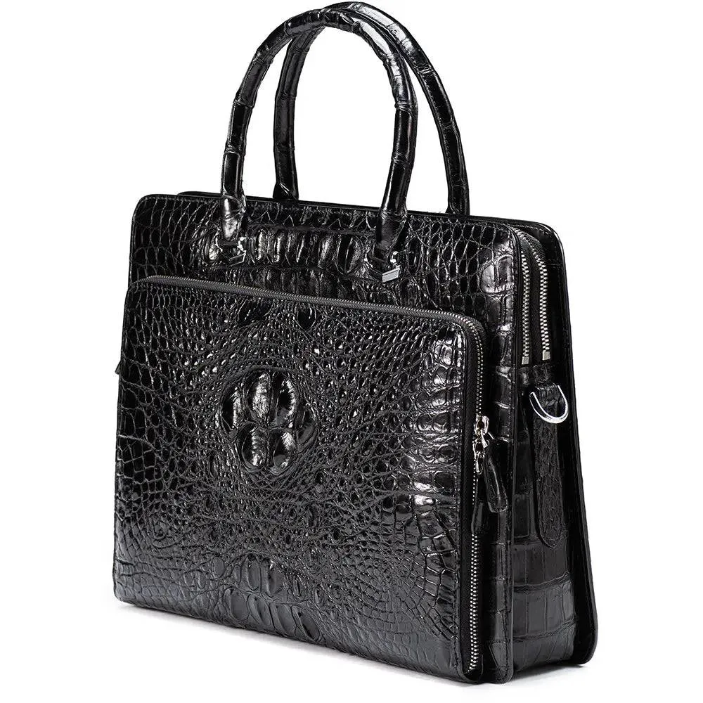 Crocodile Leather Briefcase Laptop Computer Handbag