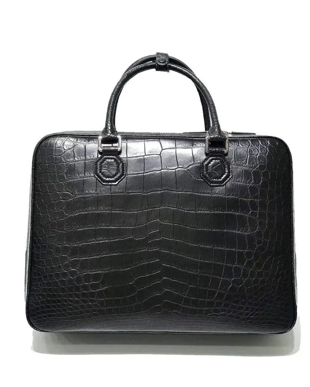 Crocodile Leather Briefcase,Large Crocodile Leather Business Bag