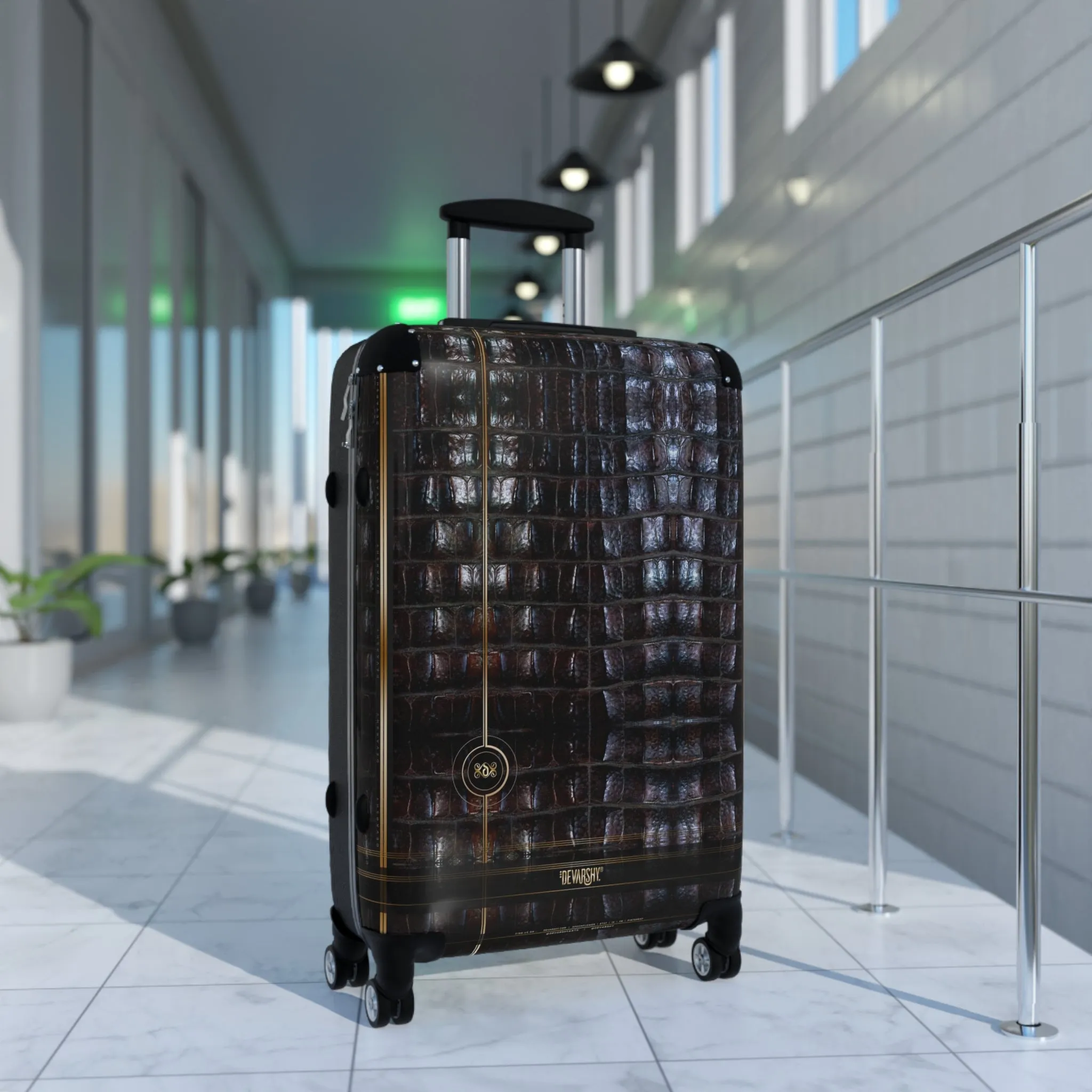 Crocodile Skin Suitcase 3 Size Carry-on Suitcase Reptile Skin Luggage Hard Shell Suitcase with Wheels | 11224