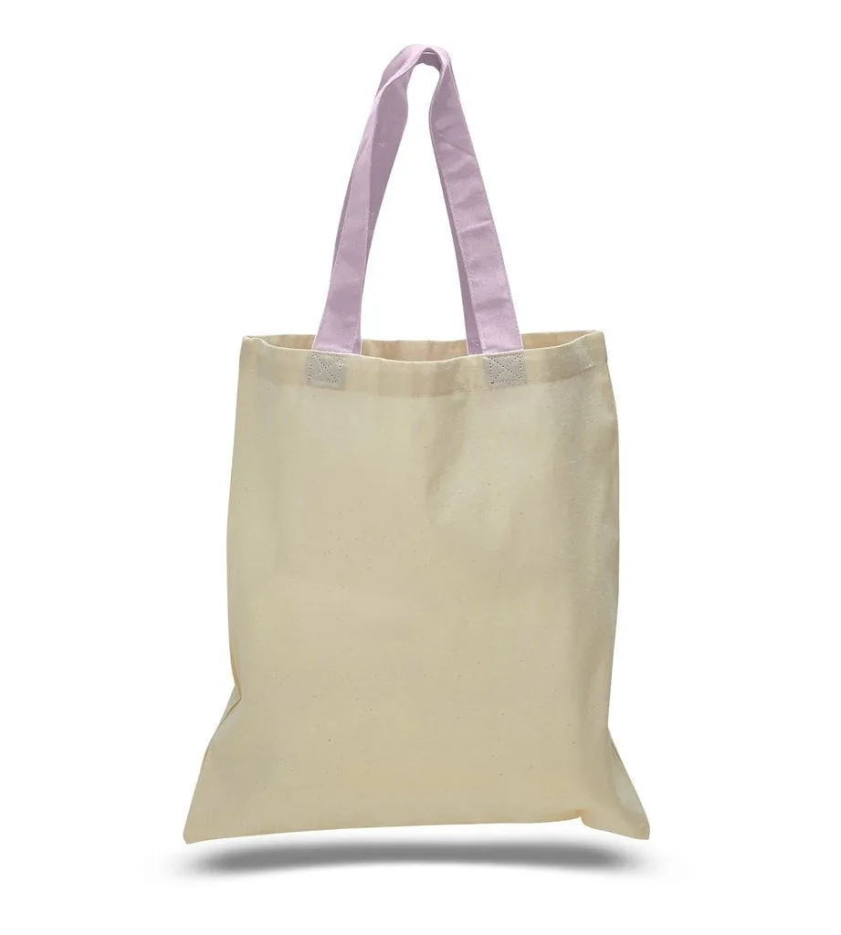 Custom Color Handles 100% Cotton Tote Bag