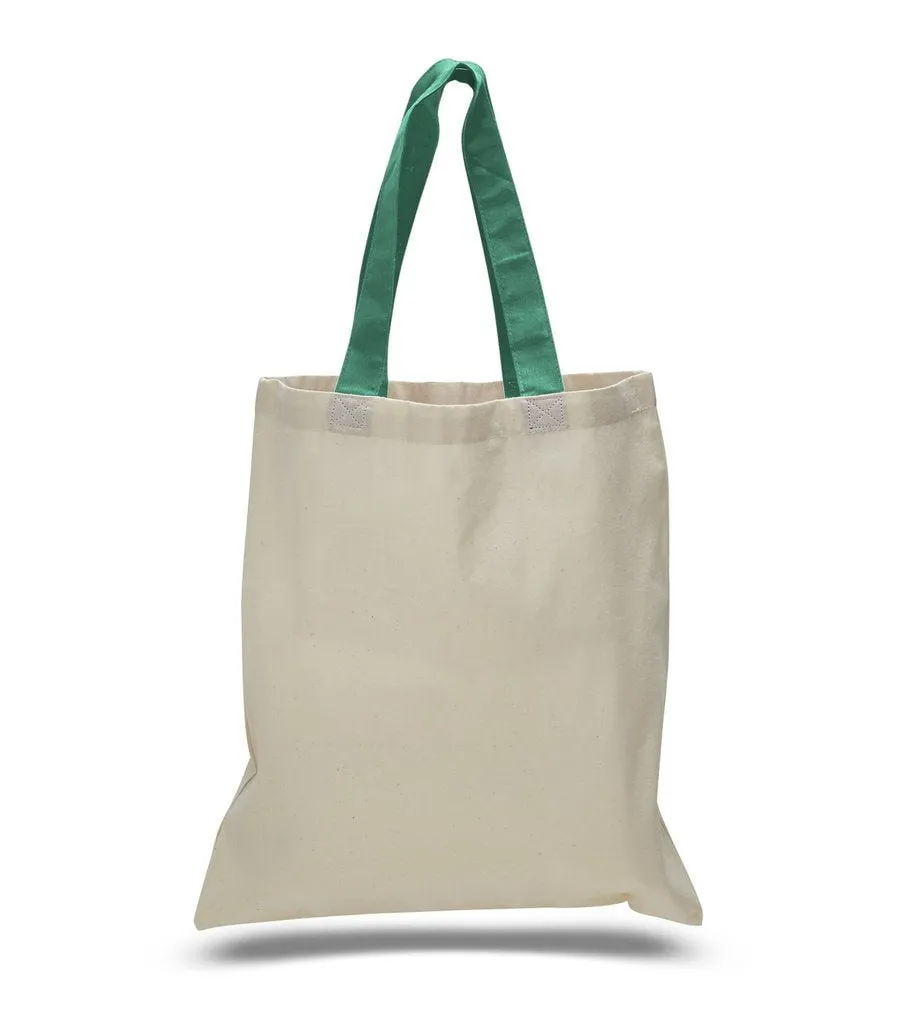 Custom Color Handles 100% Cotton Tote Bag