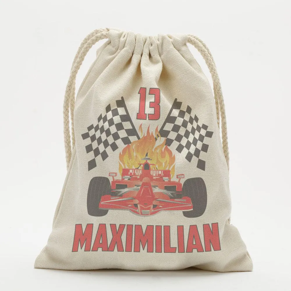 Custom Race Car Drawstring Sack