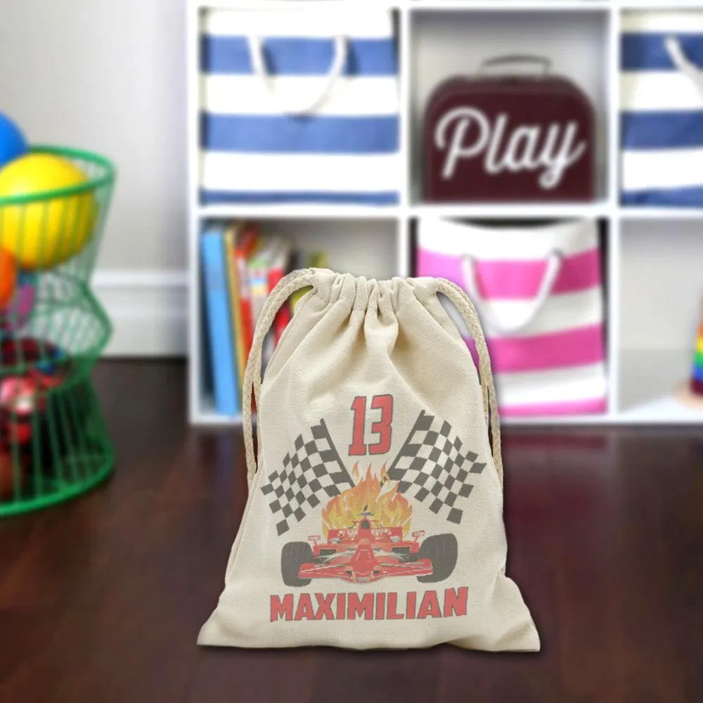 Custom Race Car Drawstring Sack