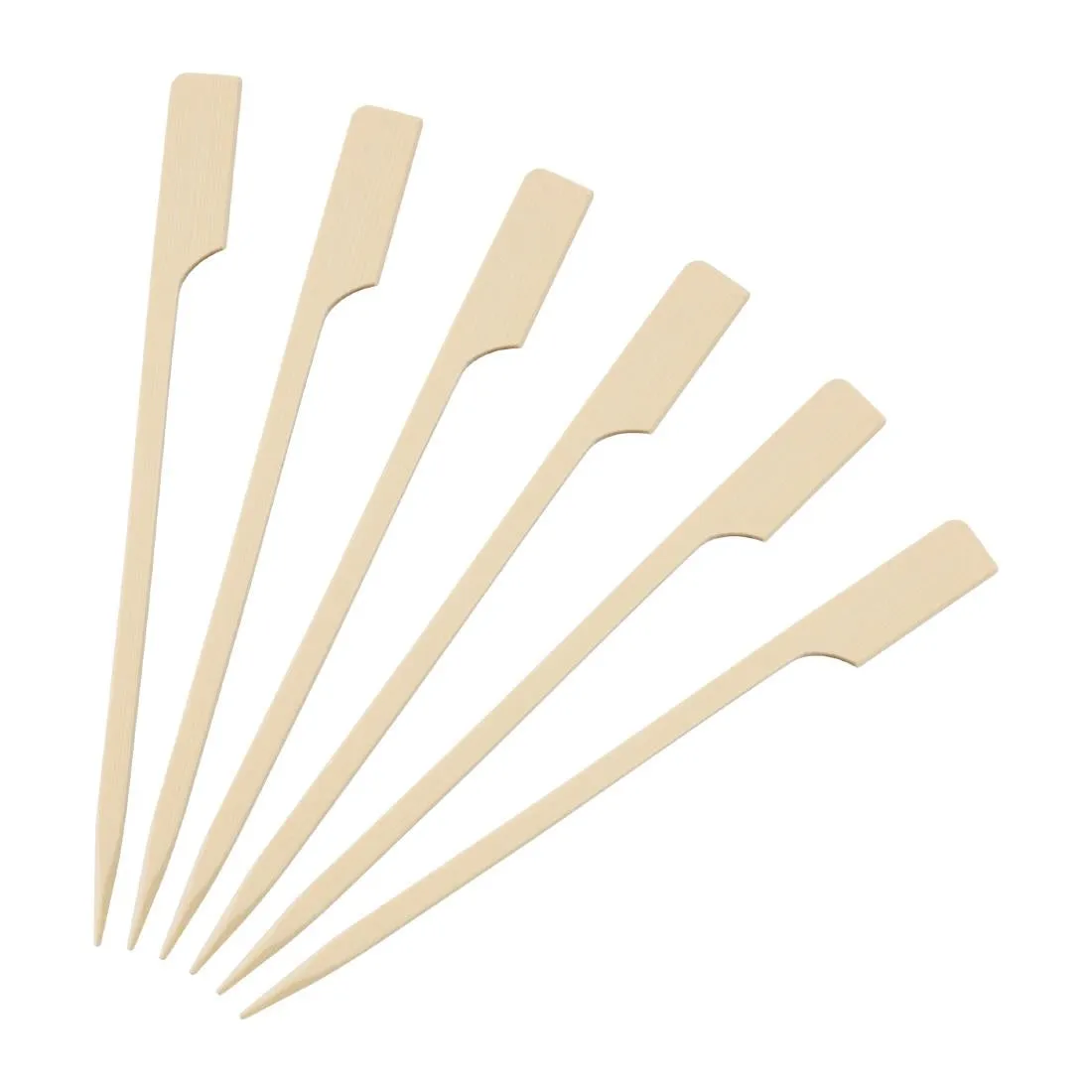 DB496 Fiesta Green Biodegradable Bamboo Paddle Skewers (Pack of 100)