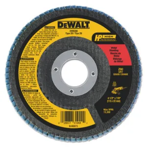 DeWalt® High Perf T29 Flap Disc, 4-1/2 in, 60 Grit, 7/8 in Arbor, 13,300 RPM, DW8308