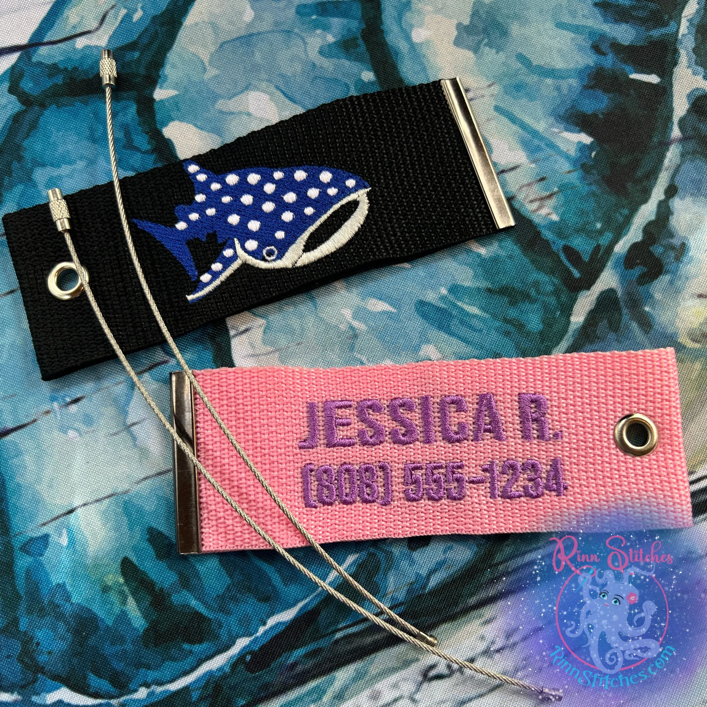 Dive Flag Luggage Tag, Personalized Embroidered Bag Tag