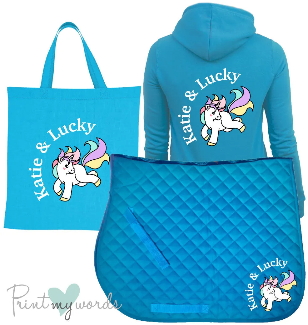 'Dolly' Children's Personalised Matching Equestrian Set - Unicorn Design