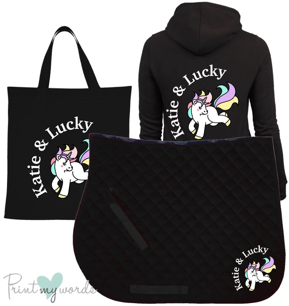 'Dolly' Children's Personalised Matching Equestrian Set - Unicorn Design