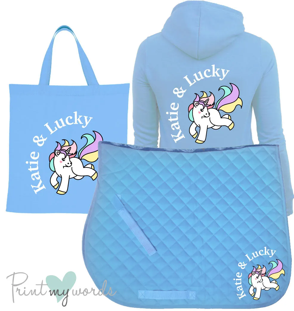 'Dolly' Children's Personalised Matching Equestrian Set - Unicorn Design