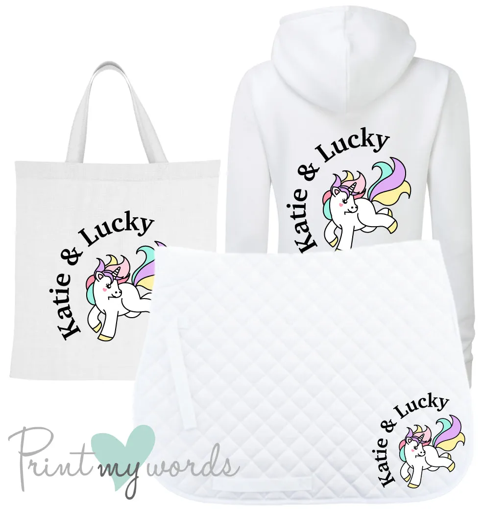 'Dolly' Children's Personalised Matching Equestrian Set - Unicorn Design