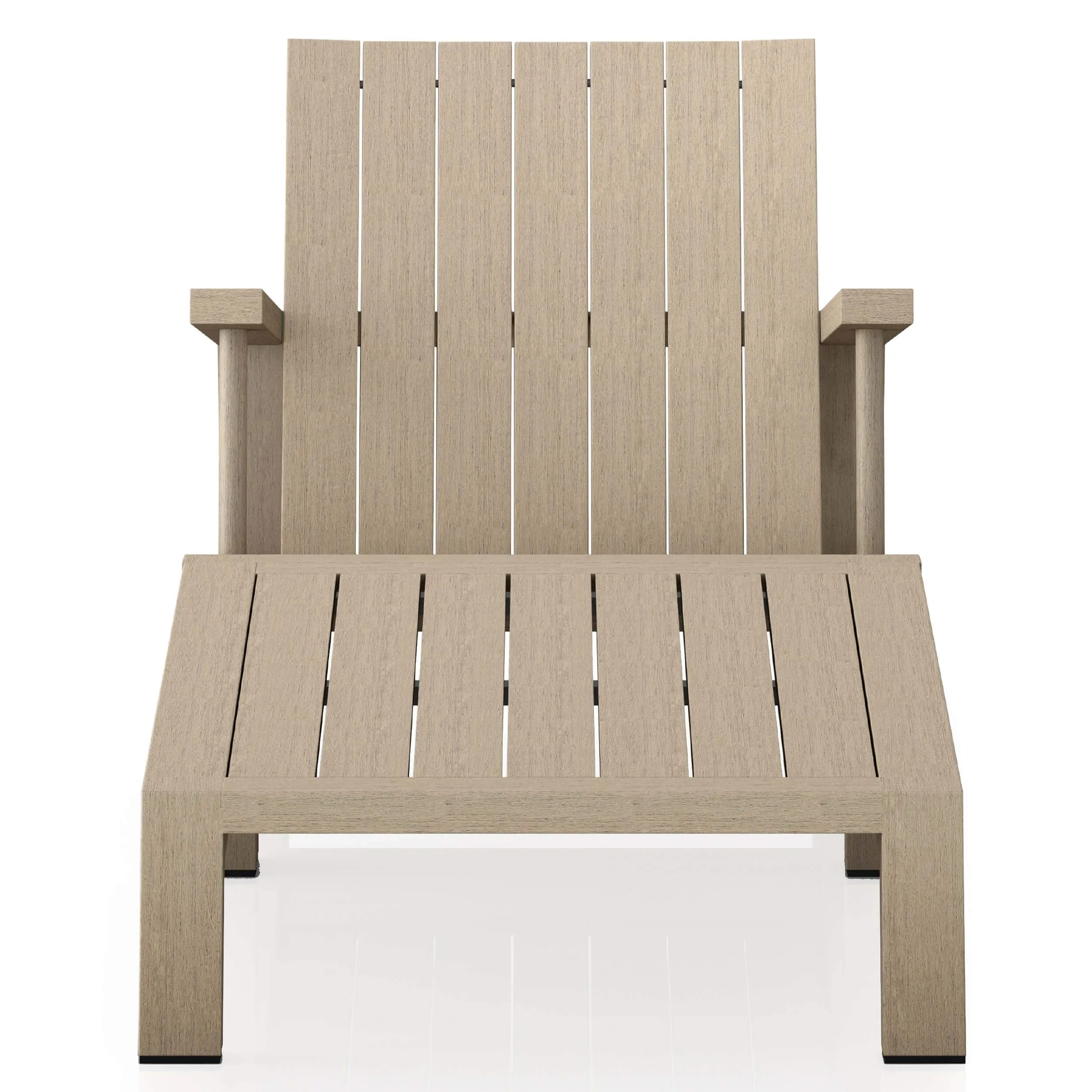 Dorsey Outdoor Chair w/ Ottoman, Washed Brown