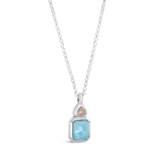 Dune Jewelry - Serenity Necklace - Larimar and LBI Sand