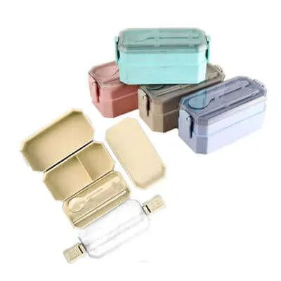 Eco Friendly 2-tier Lunchbox with Cutlery Set