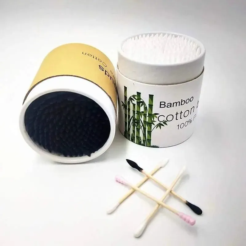 Eco-Friendly Biodegradeable bamboo stick cotton buds/swab/q-tip for cleaning/make up