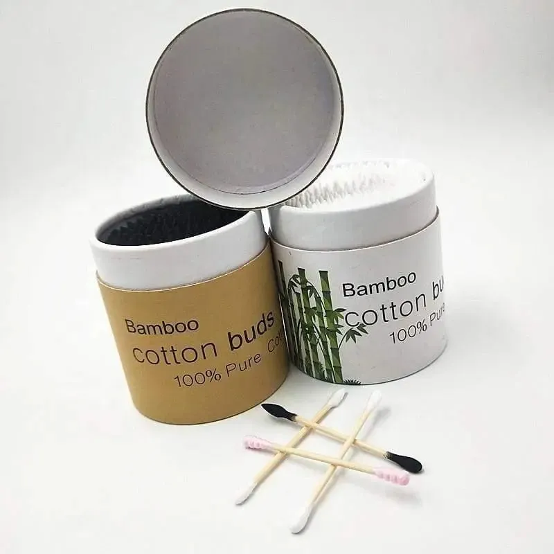 Eco-Friendly Biodegradeable bamboo stick cotton buds/swab/q-tip for cleaning/make up